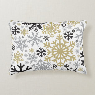 Merry Christmas Winter Snowflake Pattern Decorative Cushion