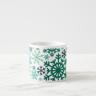 Merry Christmas Winter Snowflake Pattern Espresso Cup
