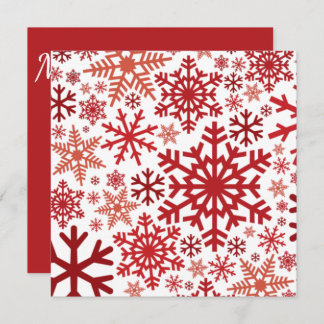 Merry Christmas Winter Snowflake Pattern Invitation