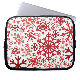 Merry Christmas Winter Snowflake Pattern Laptop Sleeve