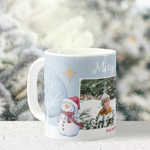 Merry Christmas Winter Two Photo Keepsake Coffee Mug