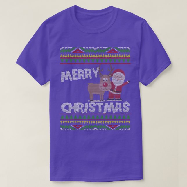 Merry Christmas Winter Ugly Christmas Sweater Sant (Design Front)