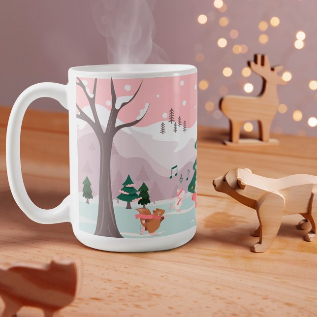 Merry Christmas Winter Wonderland Woodland Animals Coffee Mug (Merry Christmas Winter Wonderland Woodland Animals Coffee Mug)