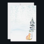 Merry Christmas Wishes Blank Fox Card<br><div class="desc">Send heartfelt Merry Christmas wishes with these cute Christmas note cards, featuring a cosy watercolor fox and winter pine tree set against a soft snowy background. This rustic design blends vintage and retro charm with a simple, elegant layout—perfect for nature lovers and fans of timeless holiday style. Created by Florida...</div>