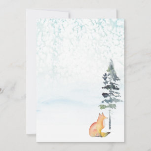 Merry Christmas Wishes Blank Fox Card