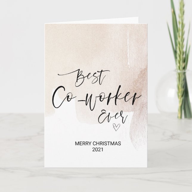 Merry Christmas Wishes For Co Worker Friend Xmas  Card (Front)