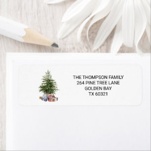 Merry Christmas Wishes For Family Cute Xmas Return Address Label