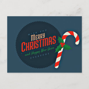 Merry Christmas Wishes Holiday Postcard