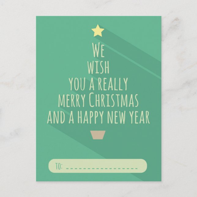 Merry Christmas Wishes Postcard (Front)