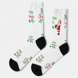 Merry Christmas wishes Printed Premium Crew Socks