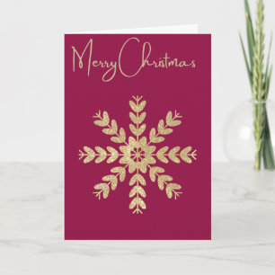 Merry Christmas, with a glittery Snowflake Card