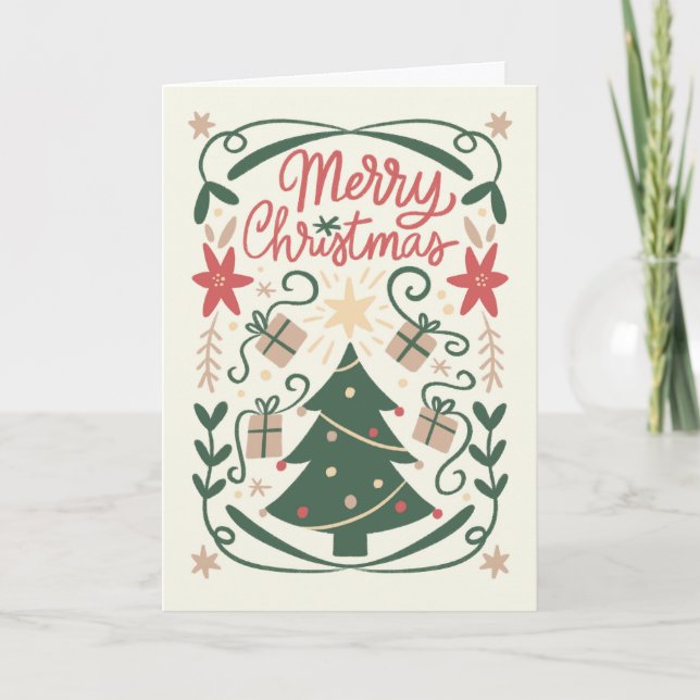 Merry Christmas with a Tree Card (Front)
