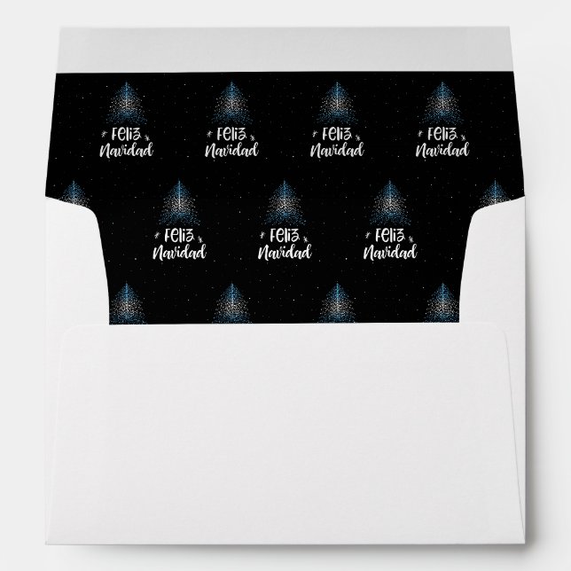 Merry Christmas with Argentina flag Envelope (Back (Bottom))