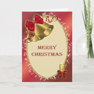 'Merry Christmas' with bells Holiday Card