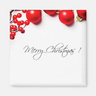 ***MERRY CHRISTMAS WITH BERRIES*** MAGNET