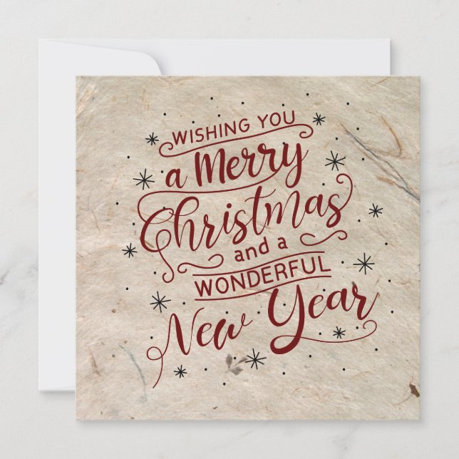 Merry Christmas with Bible Verse Holiday Card (Front)