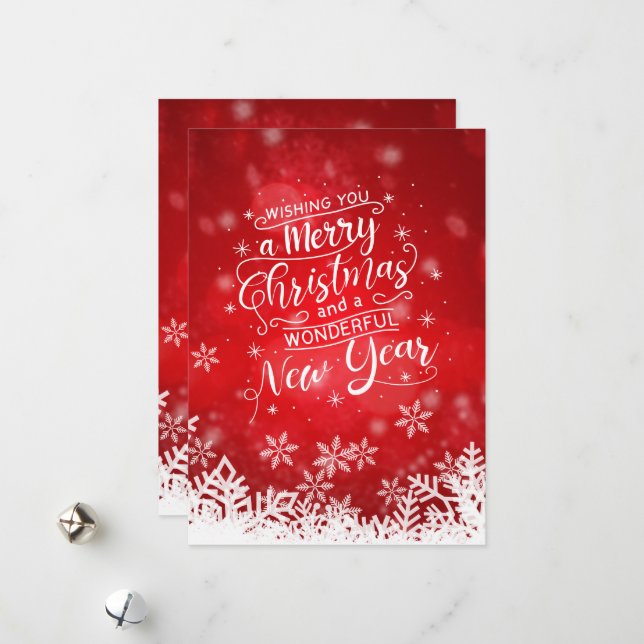 Merry Christmas with Bible Verse Holiday Card (Front/Back In Situ)