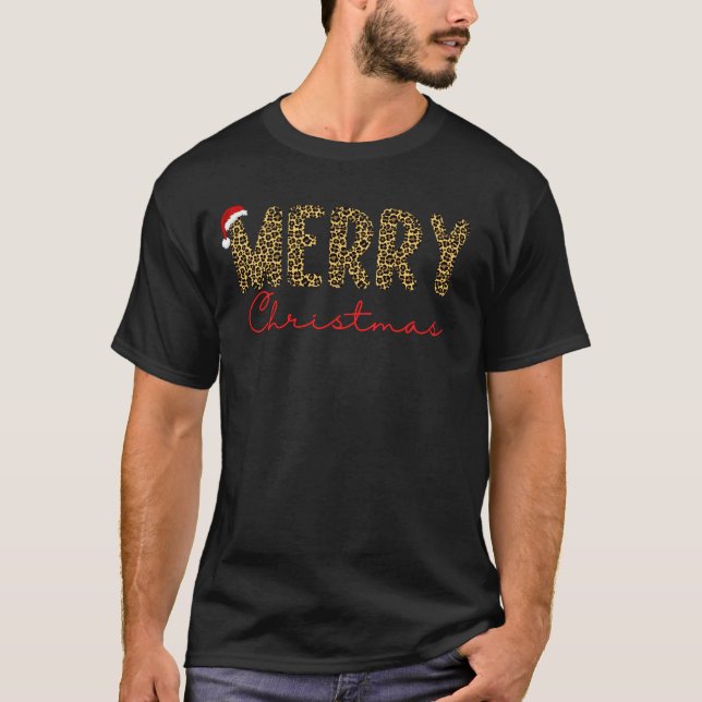 Merry Christmas with Buffalo Plaid T-Shirt (Front)