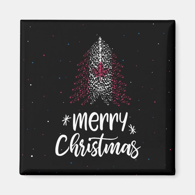 Merry Christmas with Canada flag Magnet (Front)