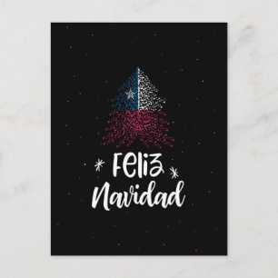 Merry Christmas with Chile flag Holiday Postcard