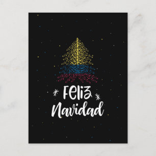 Merry Christmas with Columbia flag Holiday Postcard