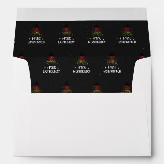 Merry Christmas with Germany flag Envelope (Back (Bottom))