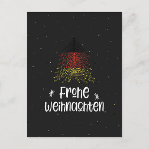 Merry Christmas with Germany flag Holiday Postcard
