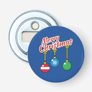Merry Christmas with Hanging Balls Bottle Opener