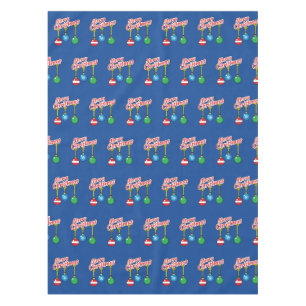 Merry Christmas with Hanging Balls Tablecloth