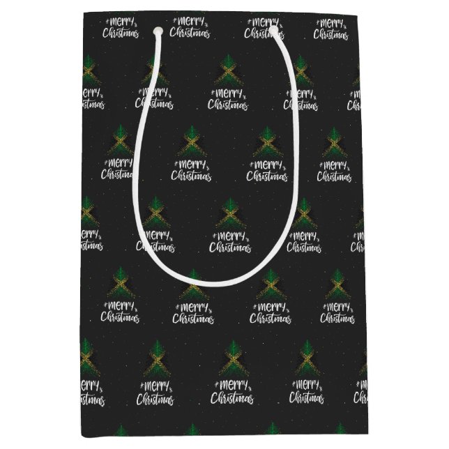 Merry Christmas with Jamaica flag Medium Gift Bag (Front)