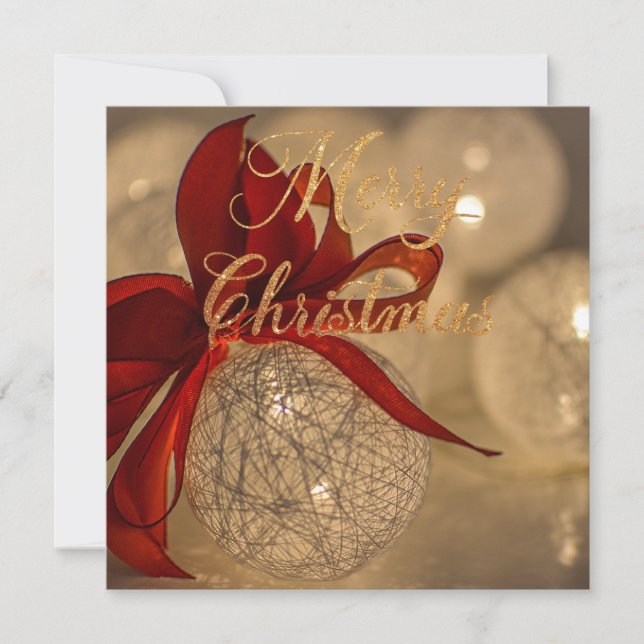Merry christmas with light balls card (Front)