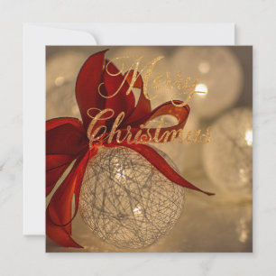 Merry christmas with light balls card