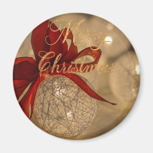 Merry christmas with light balls magnet