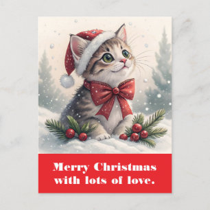 Merry Christmas with lots of love. Postcard
