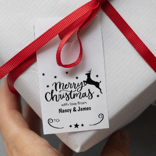 Merry Christmas with love from (custom) Couple, Rubber Stamp