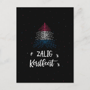 Merry Christmas with Nederland flag Holiday Postcard
