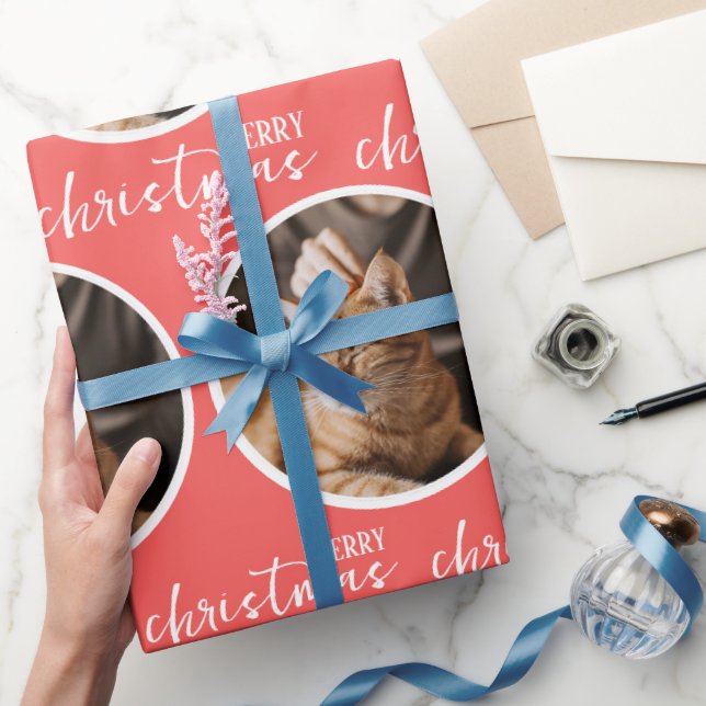 Merry Christmas with One Circle Photo Wrapping Paper (Gifting)