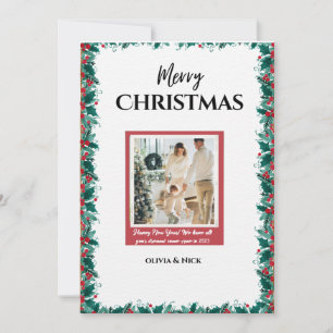 Merry Christmas with Photo Holiday Card
