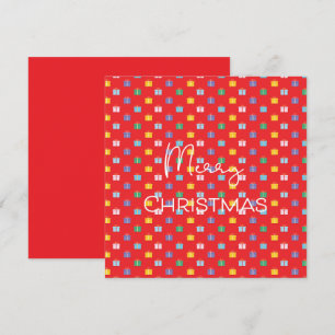 Merry Christmas with Presents Modern Red