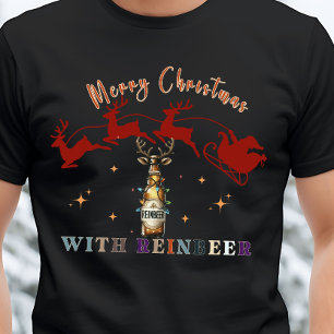 Merry Christmas with Rainbeer  T-Shirt
