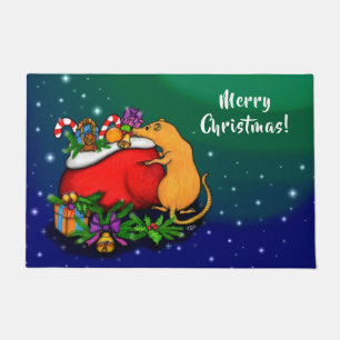 Merry Christmas with Rat Prince Doormat