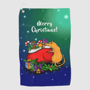 Merry Christmas with Rat Prince Golf Towel