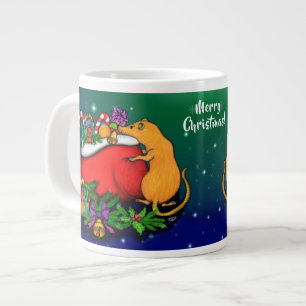 Merry Christmas with Rat Prince Large Coffee Mug