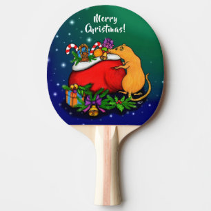 Merry Christmas with Rat Prince Ping Pong Paddle