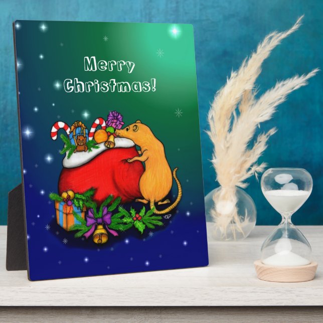 Merry Christmas with Rat Prince Plaque (Side)