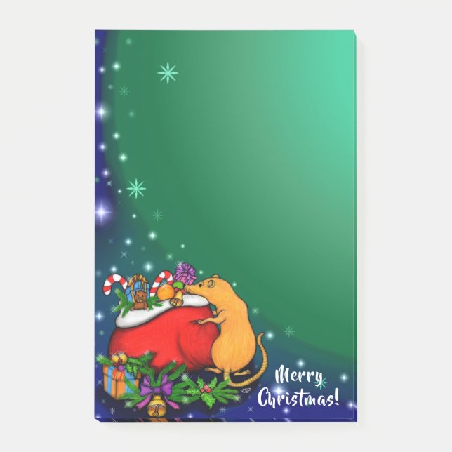 Merry Christmas with Rat Prince Post-it Notes (Front)