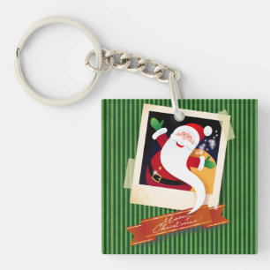 Merry Christmas with Santa! Key Ring