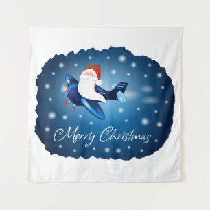 Merry Christmas with Santa Tapestry