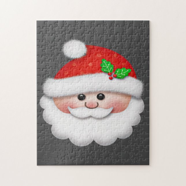 Merry Christmas with Santa's Face for Kids Jigsaw Puzzle (Vertical)