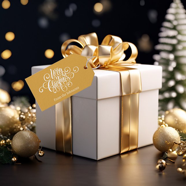 Merry Christmas with snowflake  Gift Tags (Creator Uploaded)